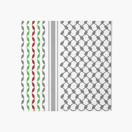 Keffiyeh in Gray and Colors Art Board Print for Sale by muniralawi