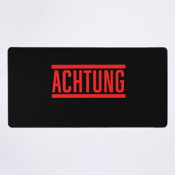 Artikelvorschau, Achtung, Gefahr. Einfaches mehrfarbiges Textdesign entworfen und verkauft von Peter Stawicki.