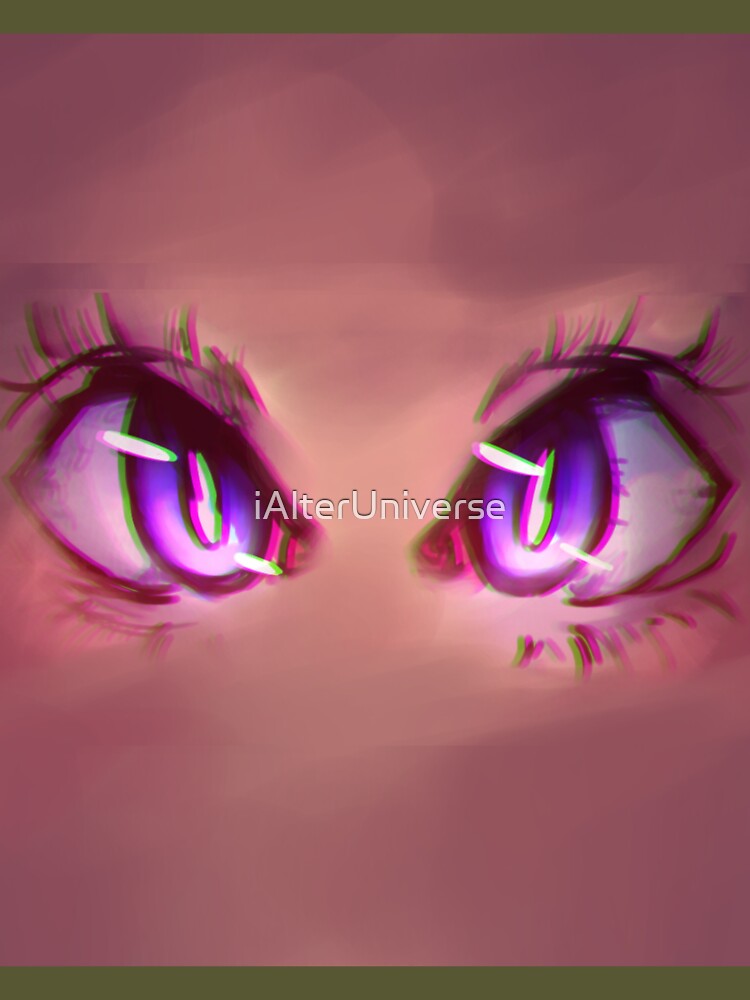 Purple Anime Eyes PNG & SVG Design For T-Shirts