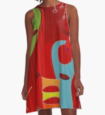 Retro Eames-Ära Atom inspiriert 6 A-Linien Kleid