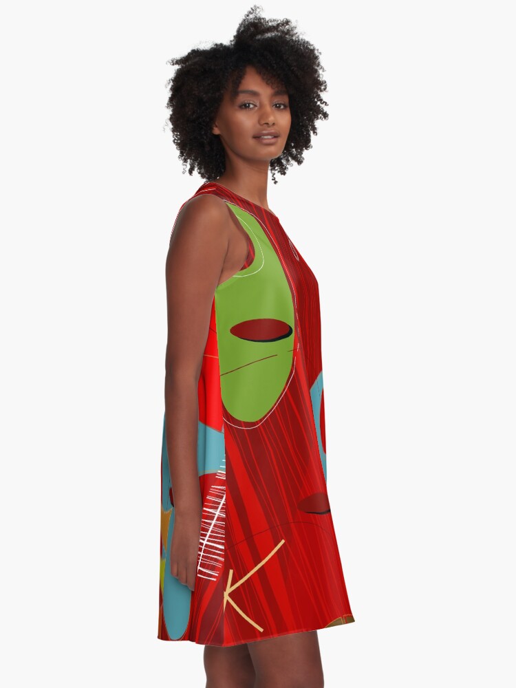 Alternate view of Retro Eames-Era Atomic Inspired 6 A-Line Dress
