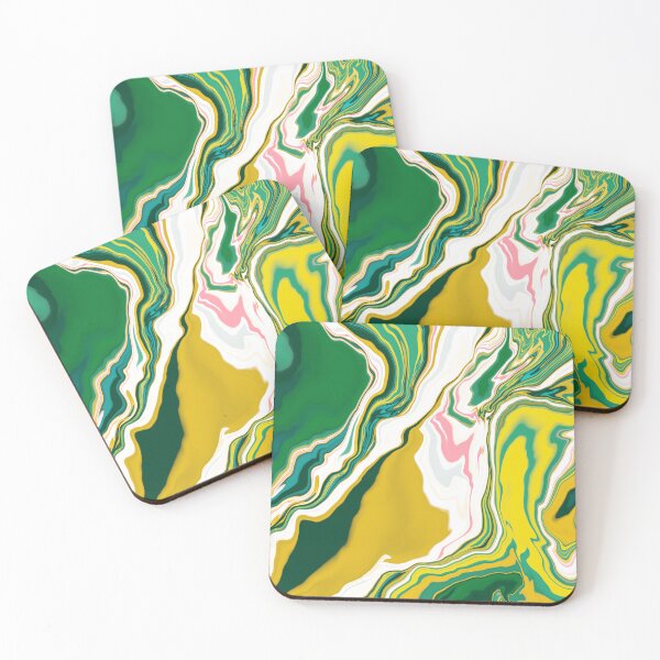 Item preview, Background with marble texture. Abstract painting mix stains. Green and yellow liquid paint that flows. designed and sold by hmorena.