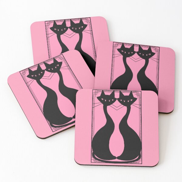 Artikelvorschau, Pink Deco cat friends! entworfen und verkauft von bramblewood56.