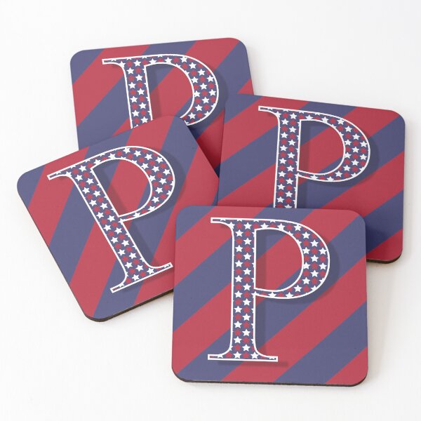Item preview, The Letter P Americana Old Glory Red and Blue 5748 designed and sold by Art in My Loft.
