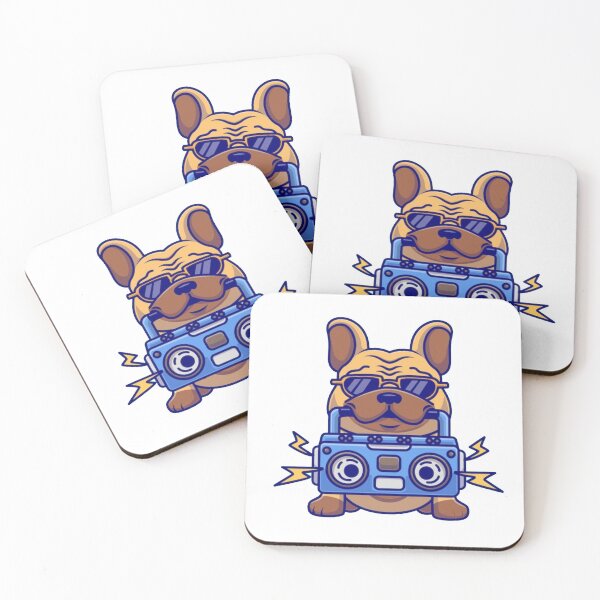 Item preview, cute bulldog with beatbox music designed and sold by MethukaT.