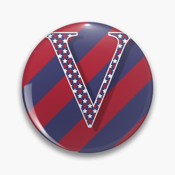 Item preview, The Letter V Americana Old Glory Red and Blue 5748 designed and sold by Art in My Loft.