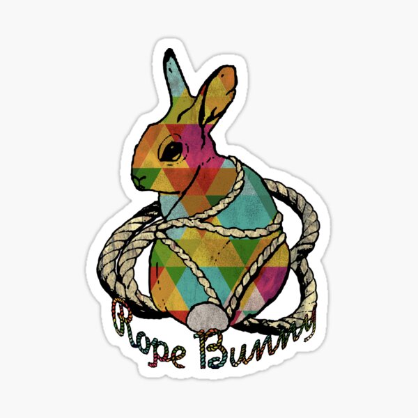 "Rope Bunny" Shibari Japanese Rope Bondage (Color) Sticker