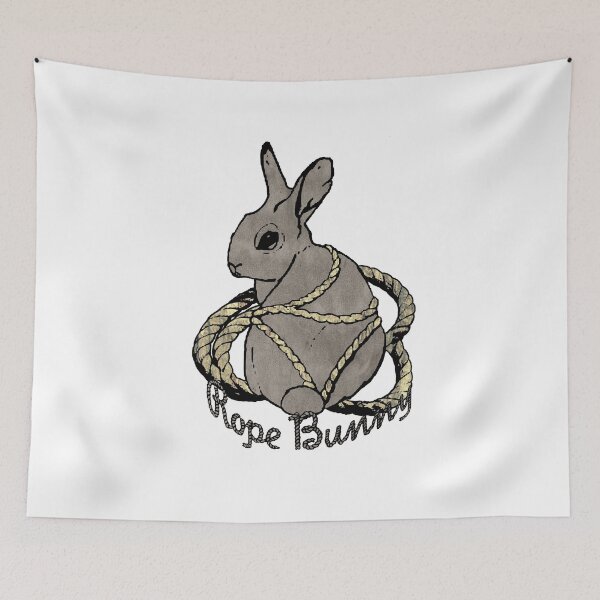 Item preview, "Rope Bunny" Shibari Japanese Rope Bondage (Gray) designed and sold by boundlesstees.