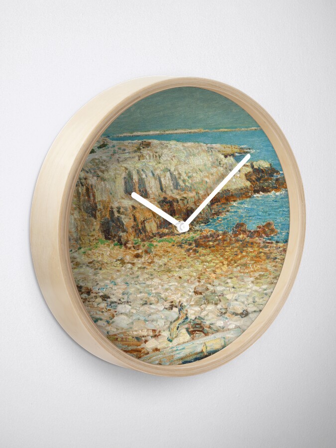 Alternate view of A North East Headland Oil Painting by Childe Hassam Clock