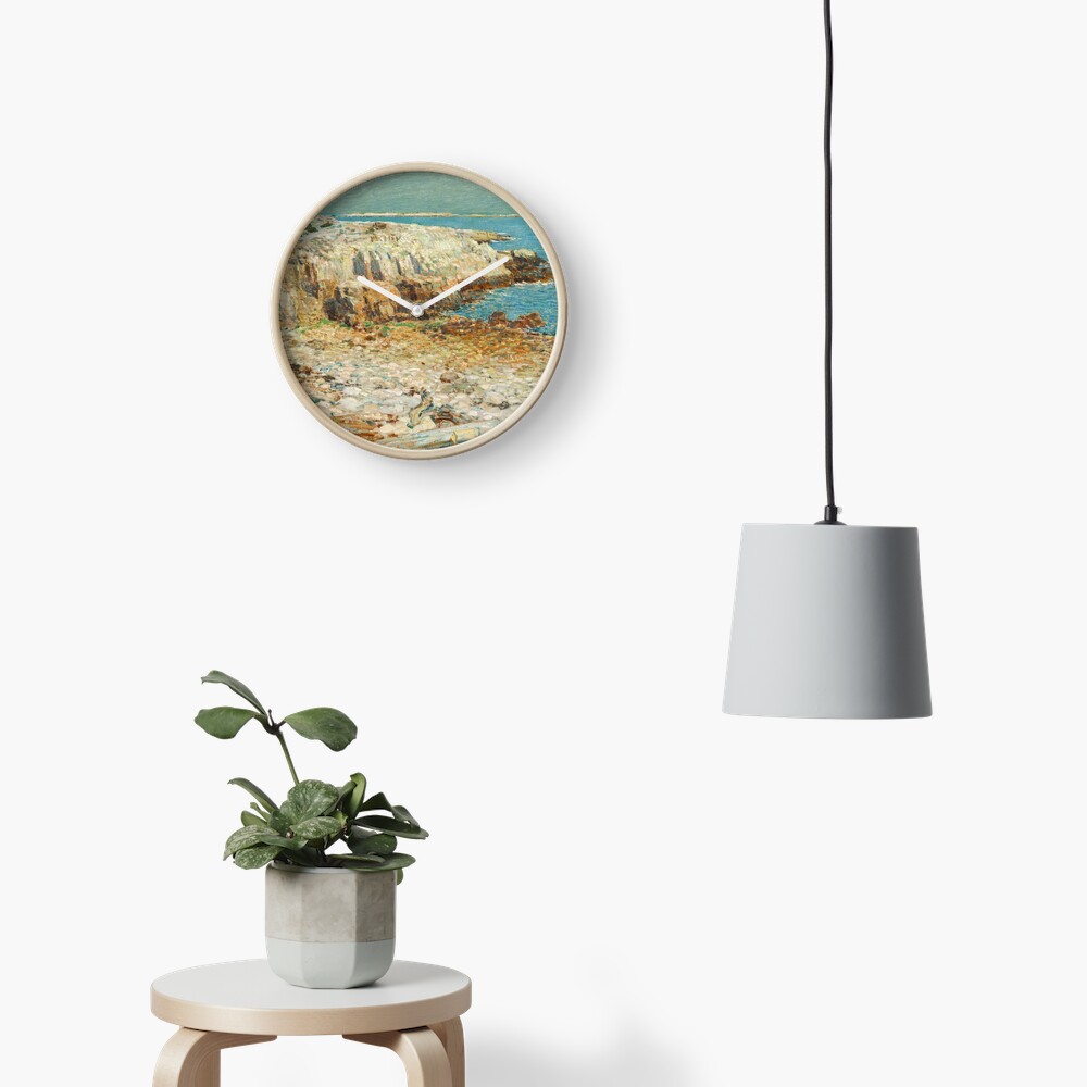 A North East Headland Oil Painting by Childe Hassam Clock