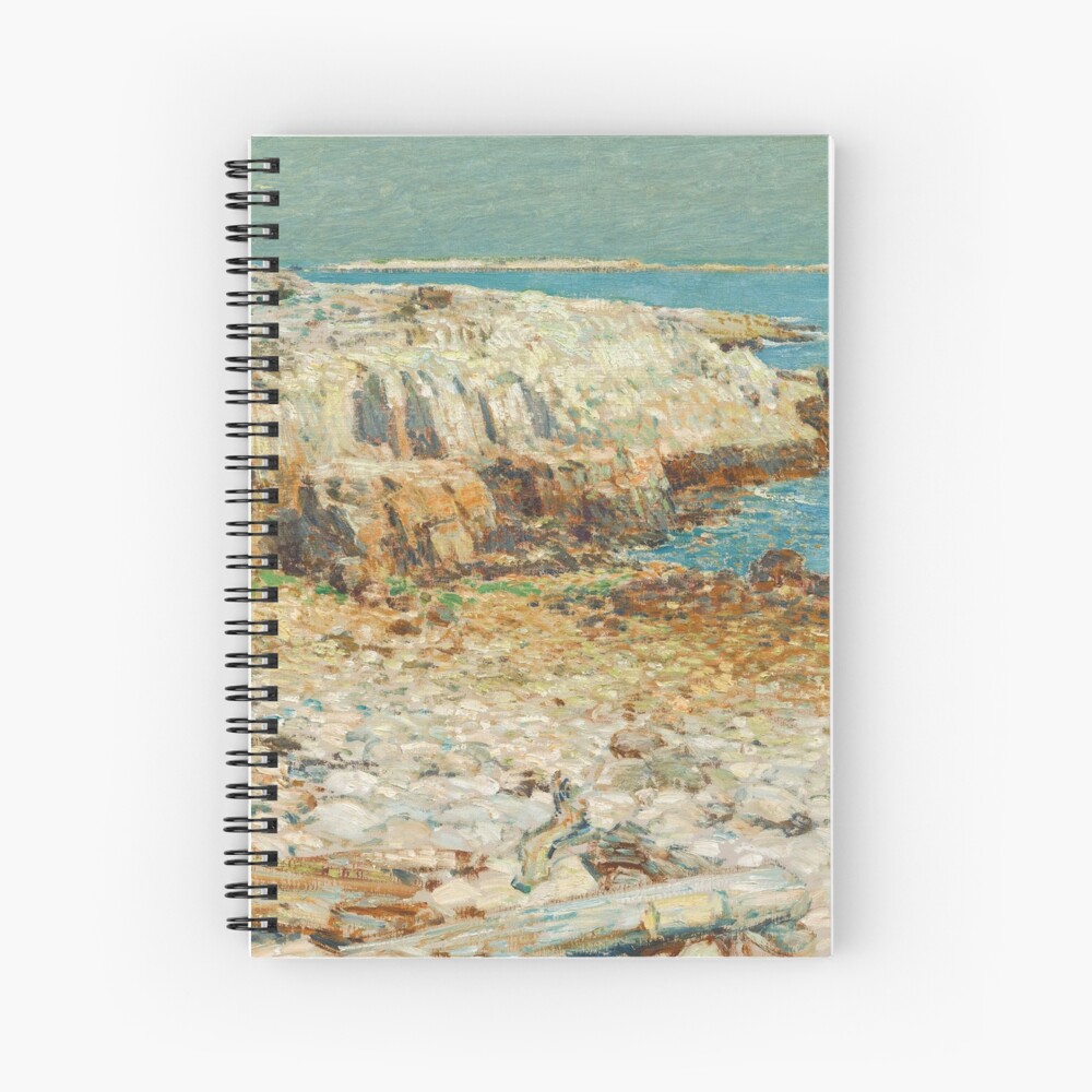 A North East Headland Oil Painting by Childe Hassam Spiral Notebook