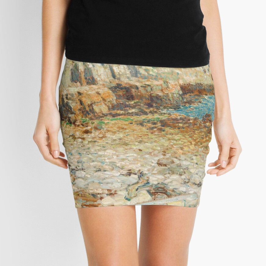 A North East Headland Oil Painting by Childe Hassam Mini Skirt
