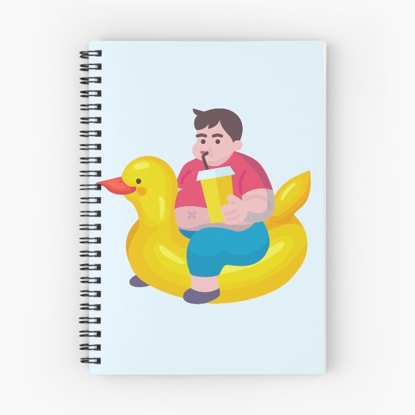 Item preview, Fat Man on a Rubber Duck Rubber Ring with a Drink designed and sold by trendingatees.