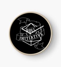Roll Initiative - white Clock