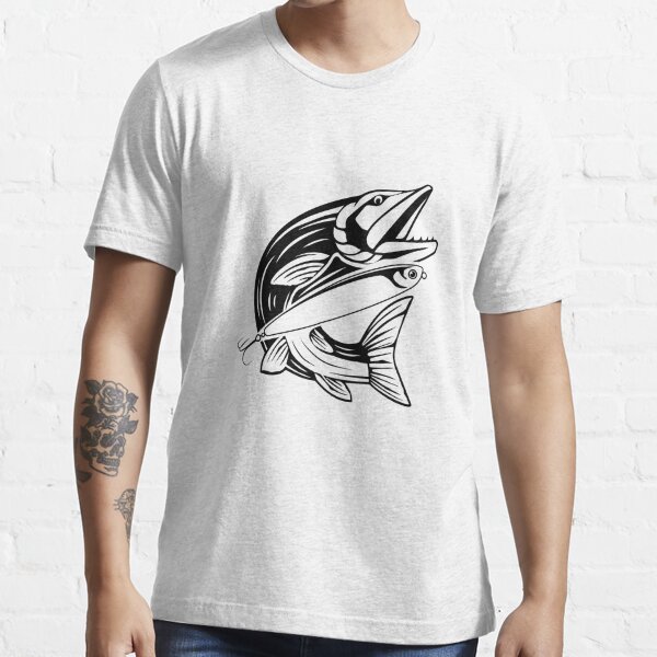Fishing Hook with Compass Silhouette Fishing Classic T-Shirt | Redbubble