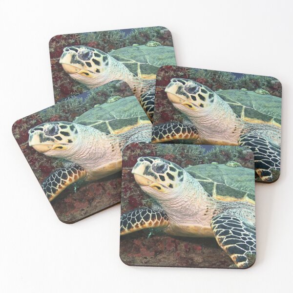 Item preview, Beautiful Sea Turtle with Barnacles Resting in Colorful Coral designed and sold by Caregiverology.