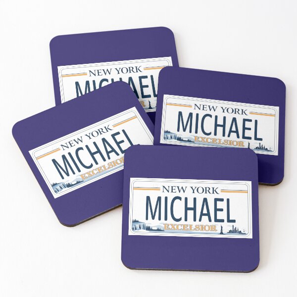 Item preview, Michael Name Personalized New York Car License Plate designed and sold by Teetans.
