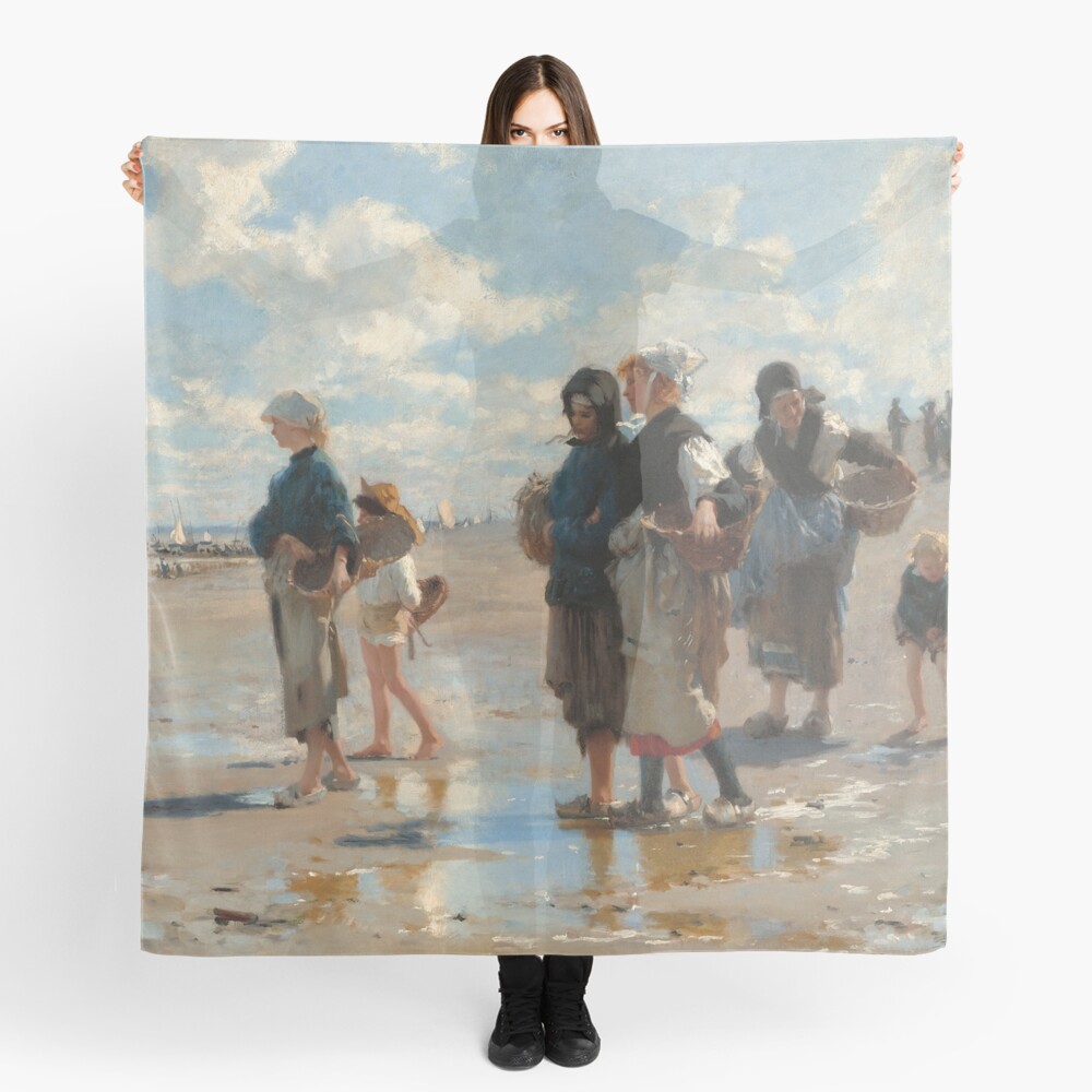 Setting Out to Fish Oil Painting by John Singer Sargent Scarf