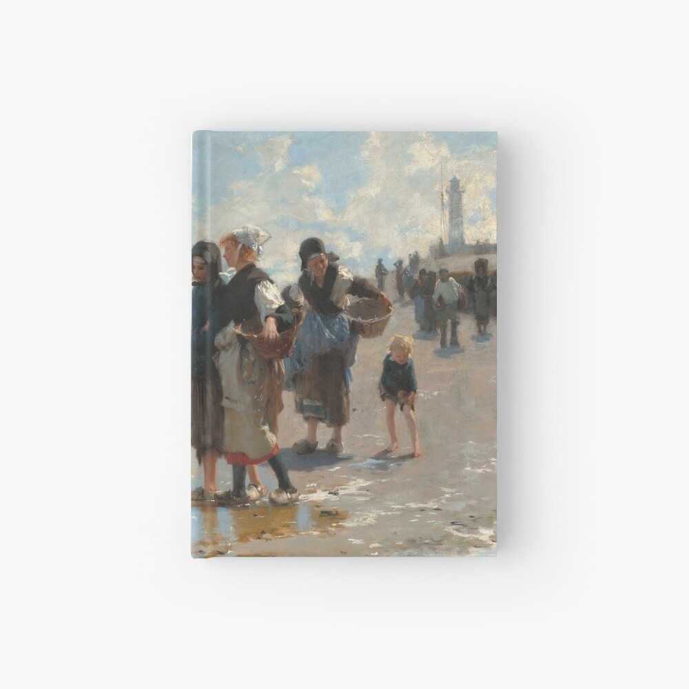 Setting Out to Fish Oil Painting by John Singer Sargent Hardcover Journal