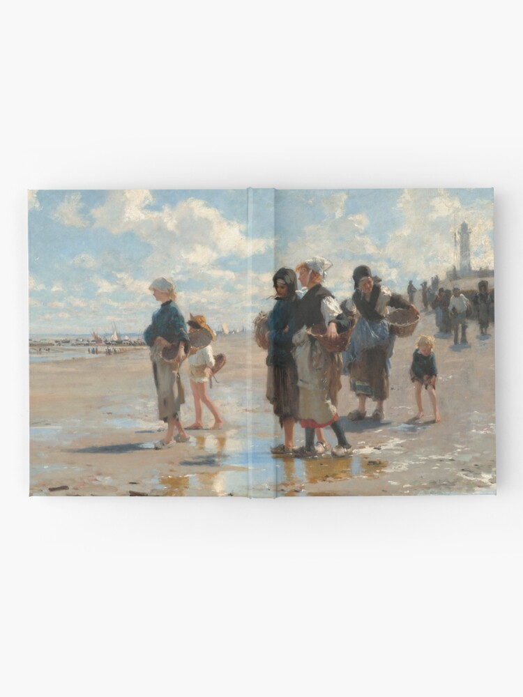 Alternate view of Setting Out to Fish Oil Painting by John Singer Sargent Hardcover Journal