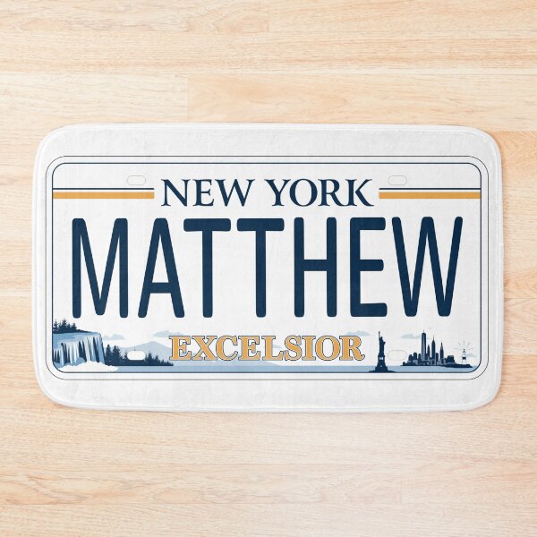 Item preview, Matthew Name Personalized New York Car License Plate designed and sold by Teetans.