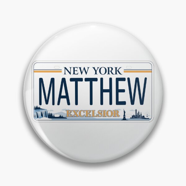 Item preview, Matthew Name Personalized New York Car License Plate designed and sold by Teetans.