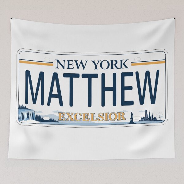 Item preview, Matthew Name Personalized New York Car License Plate designed and sold by Teetans.