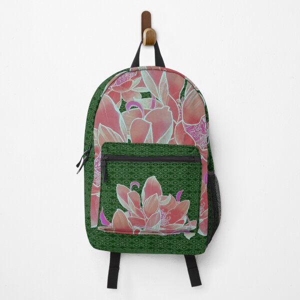 Item preview, Forest Green Fusion Lotus: Japanese Floral & Moroccan Art designed and sold by Art-PraveenRai.