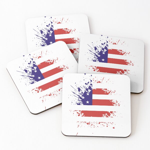 Item preview, United States Flag Splash, round designed and sold by AlfabetDesign.