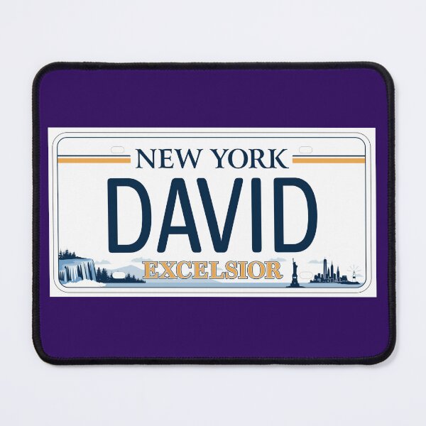Item preview, David Name Personalized New York Car License Plate designed and sold by Teetans.