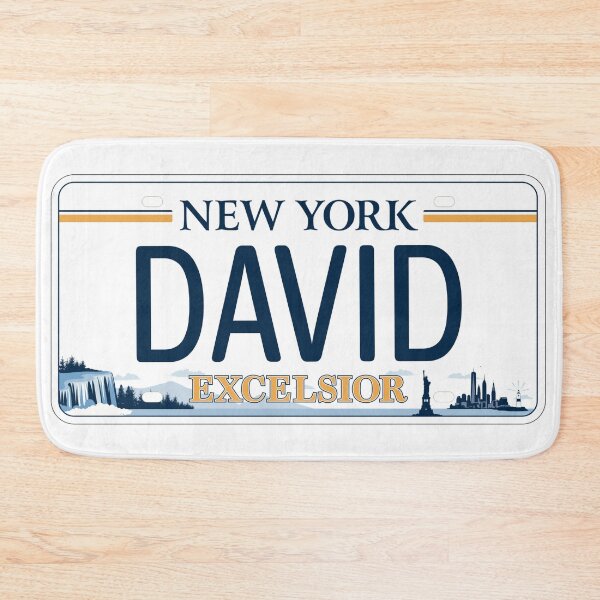 Item preview, David Name Personalized New York Car License Plate designed and sold by Teetans.