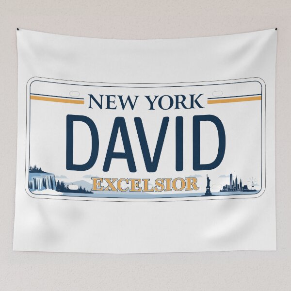 Item preview, David Name Personalized New York Car License Plate designed and sold by Teetans.