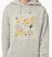 Eames Era Starbursts and Globes 3 (bkgrnd) Pullover Hoodie