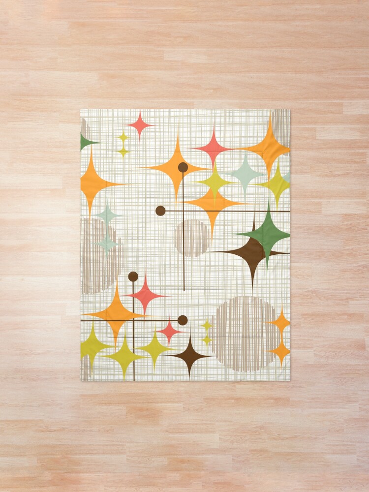 Alternate view of Eames Era Starbursts and Globes 3 (bkgrnd) Comforter