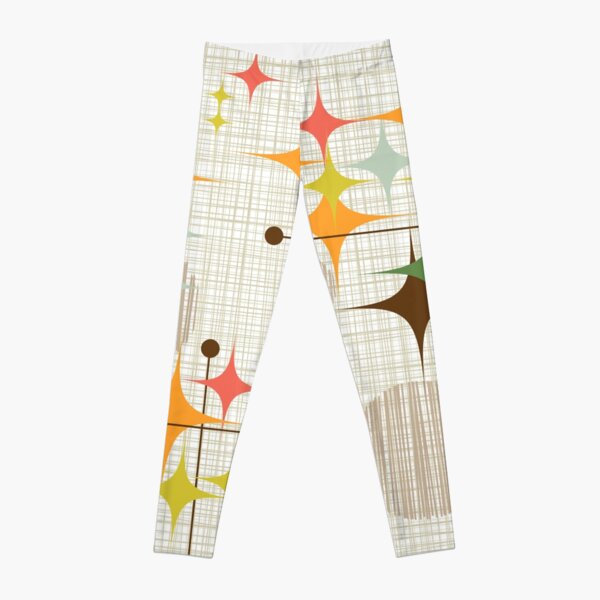 Eames Era Starbursts and Globes 3 (bkgrnd) Leggings