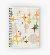 Eames Era Starbursts and Globes 3 (bkgrnd) Spiral Notebook