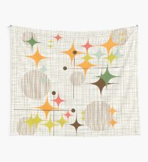 Eames Era Starbursts and Globes 3 (bkgrnd) Wall Tapestry