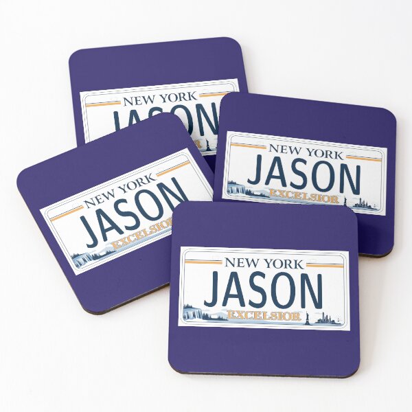 Item preview, Jason Name Personalized New York Car License Plate designed and sold by Teetans.