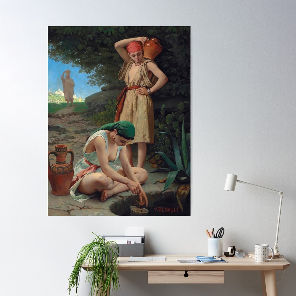 The waterbearers, Victor Renault des Graviers, oil on canvas Mounted Print  for Sale by TeeARTHY