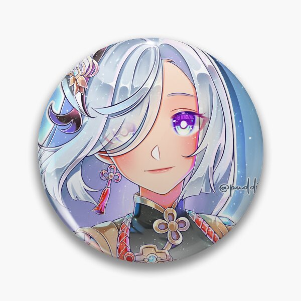 Item preview, Shenhe Fanart (Rectangular Canvas) designed and sold by puddingcafeee.