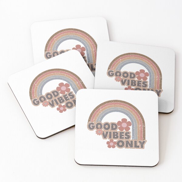 Item preview,  70's Retro Good Vibes Only Rainbow designed and sold by HappyLifeCreate.