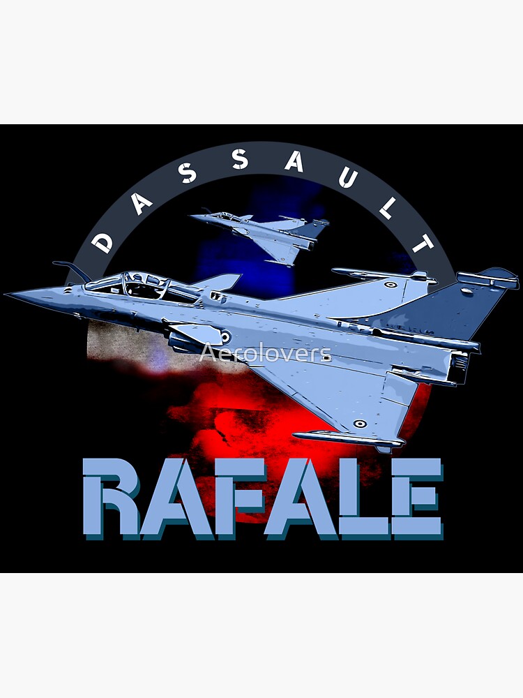 Imagen 3 de 3, Pegatina con la obra Avión de combate francés Dassault Rafale, diseñada y vendida por Aerolovers.