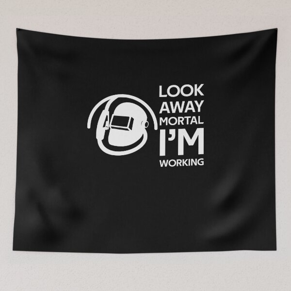 Item preview, look away mortal i'm working funny gifts designed and sold by rachidhaz.