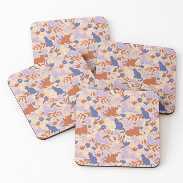 Item preview, Leafy Cat Pattern designed and sold by illustrations by debs.