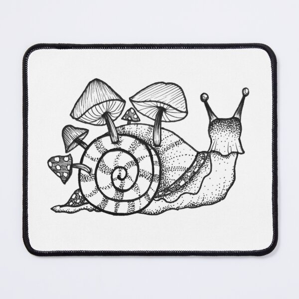 Item preview, Snail with Mushrooms designed and sold by StudioRosebud.