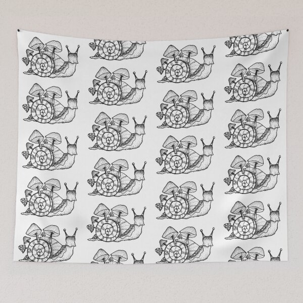 Item preview, Snail with Mushrooms designed and sold by StudioRosebud.