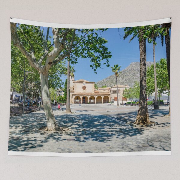 Item preview, Puerto Pollensa Square Mallorca designed and sold by GG WALL ART.