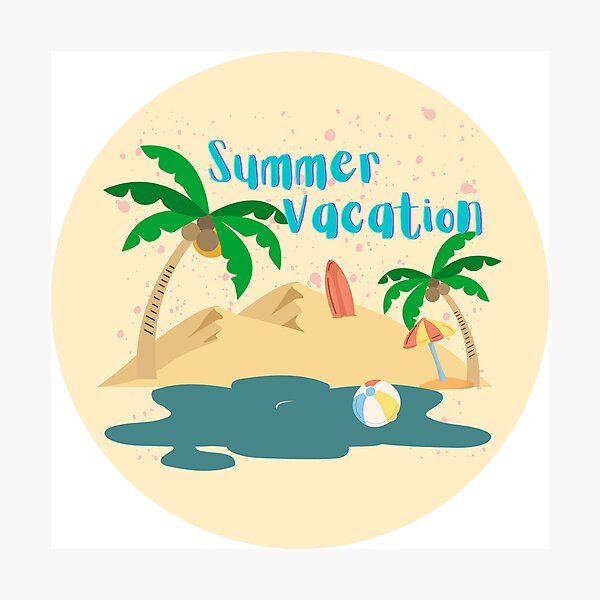 Item preview, Summer Vacation Seaside Beach designed and sold by ARTWORK MALIKA.