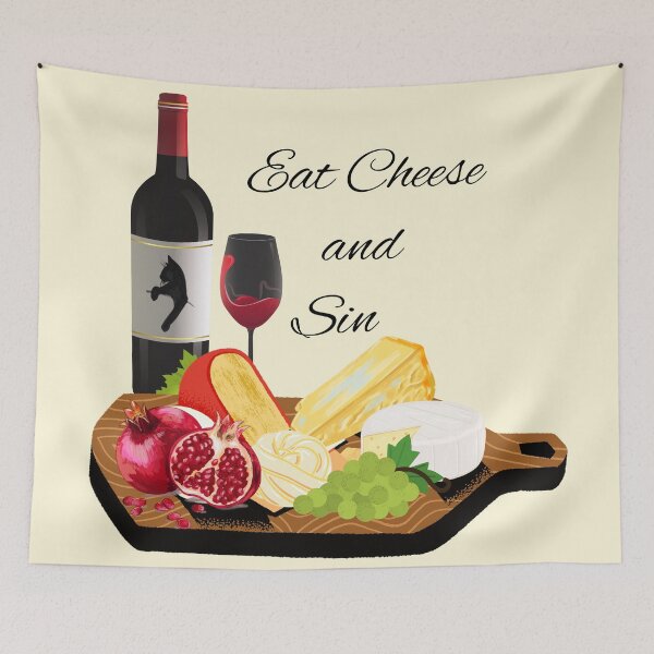 Item preview, Eat Cheese and Sin designed and sold by Lylabean22.