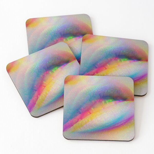 Item preview, Neon Glitch Lips - Pop Art - Glitchy - Pansexual Flag Colors designed and sold by SayWhatYouFeel.